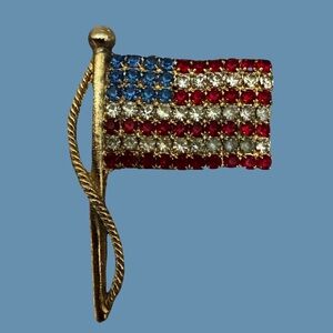 American Flag Brooch